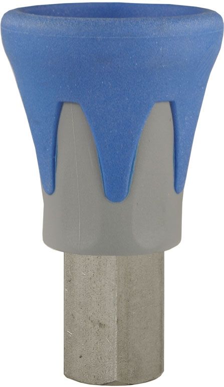 Suttner ST10 Nozzle Protector – 1/4" BSP F x 1/4" BSP F, for Nozzles with Filter, Stainless Steel, 500 Bar, Grey/Blue