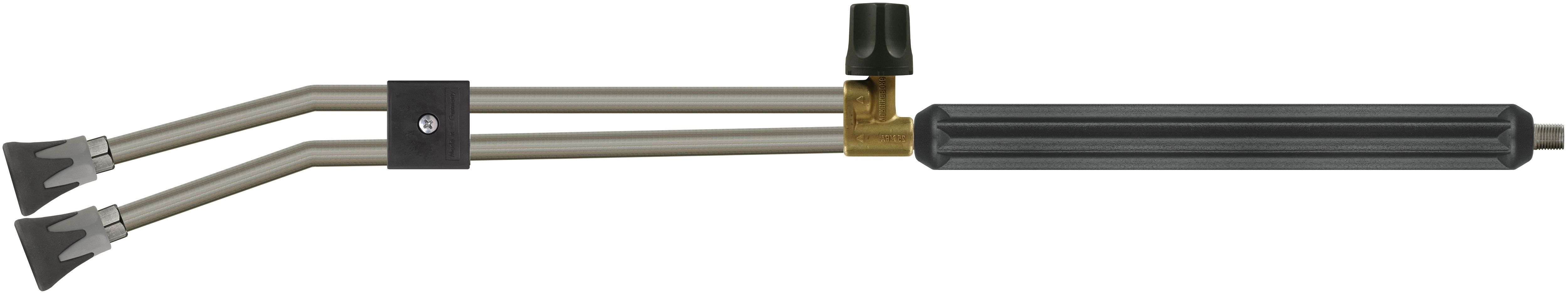 R+M Suttner ST53 Twin Lance with Moulded Handle, 980mm, 1/4" M, with ST10 Nozzle Protectors and Bend – image 1
