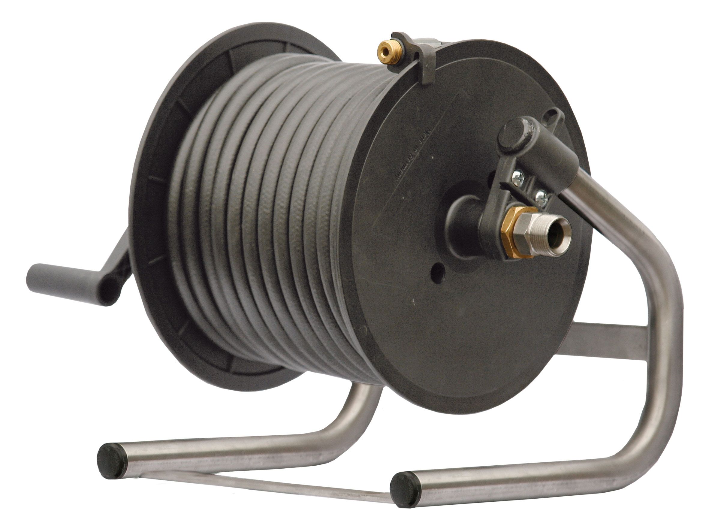 R+M Suttner ST 71 Plastic Manual Hose Reel with 15m Flexy Sewer Hose, 300 Bar