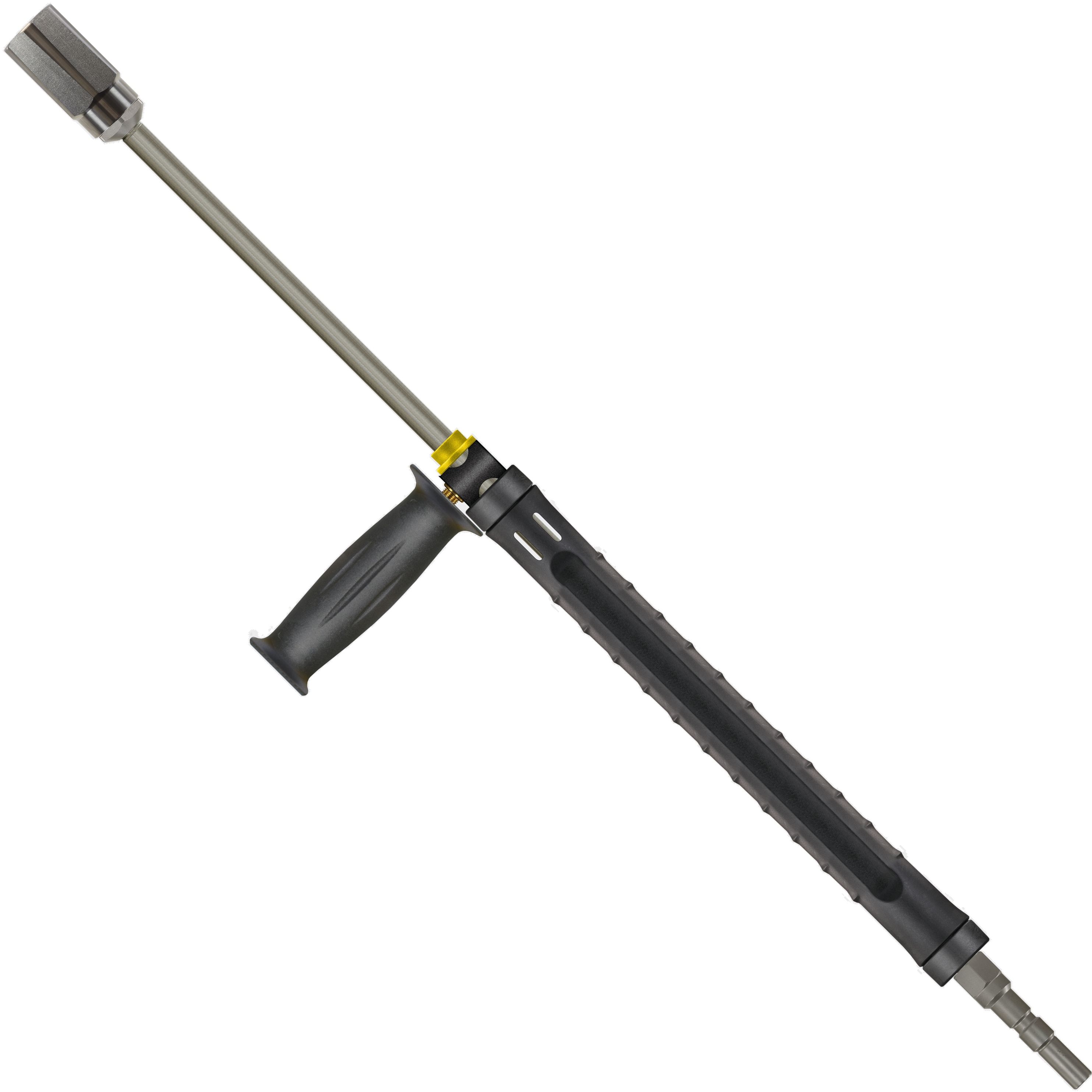 ST72.1 Foam Lance 1200mm – 2.3mm Yellow (11–15 LPM) with KEW Male Quick Release – RM Suttner Stainless Steel