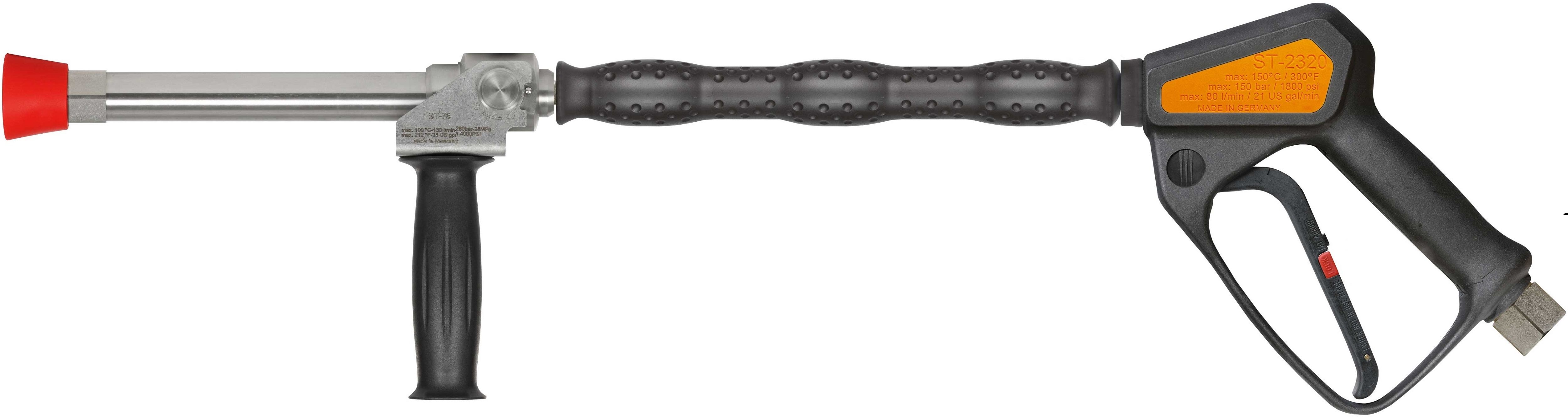 R+M Suttner Longcast 850mm Pressure Washer Lance with ST2320 Gun & Insulated Handle
