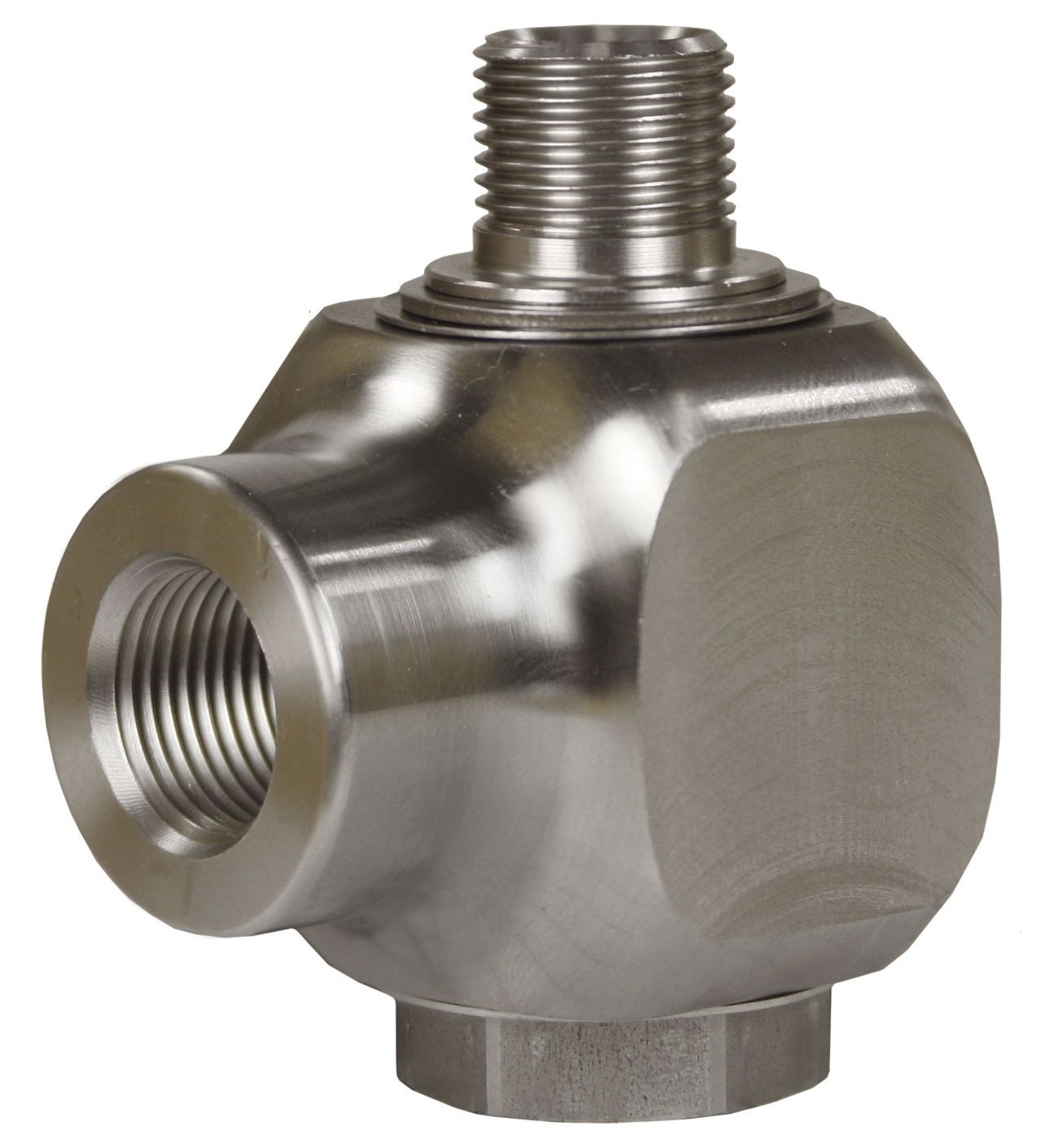 R+M Suttner ST320 Swivel Elbow SS 3/8" F x 3/8" M, 400 Bar