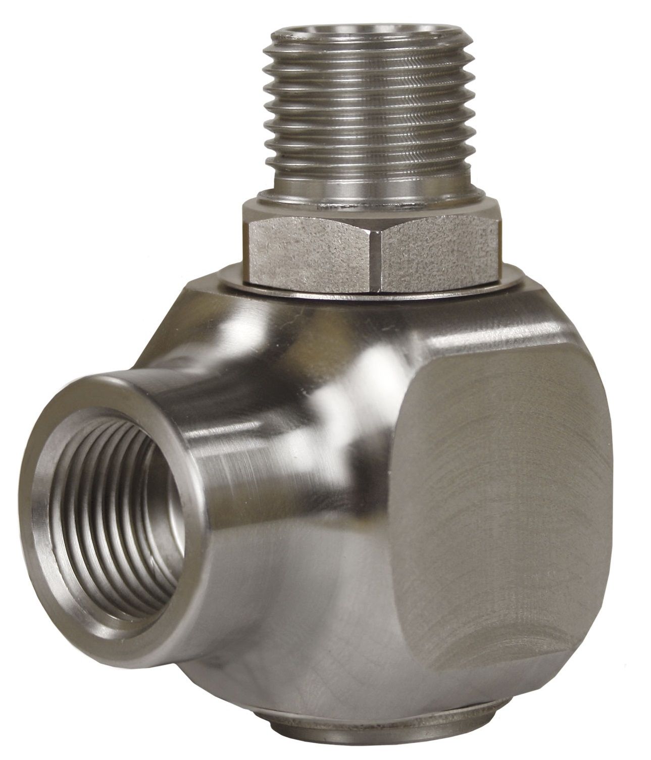 R+M Suttner ST322 Swivel Elbow SS 1/2" F x 1/2" M, 300 Bar