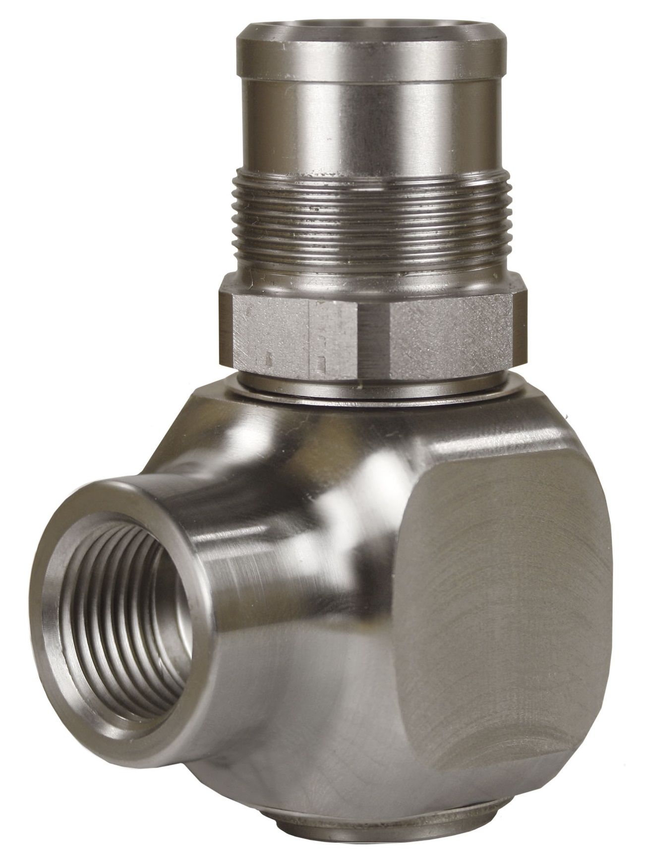R+M Suttner ST322 Swivel Elbow SS 1/2" F x M28M, 300 Bar