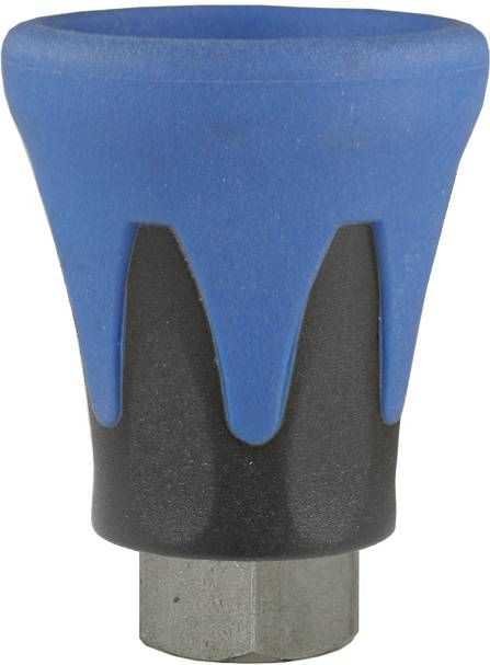 Suttner ST10 Nozzle Protector – 1/4" BSP F x 1/4" BSP F, Stainless Steel, 500 Bar, Black/Blue