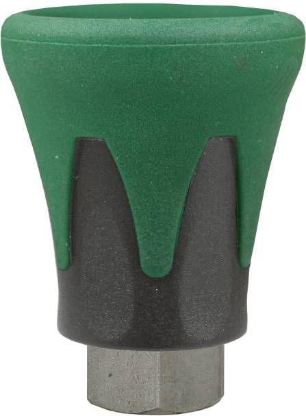 Suttner ST10 Nozzle Protector – 1/4" BSP F x 1/4" BSP F, Stainless Steel, 500 Bar, Black/Green