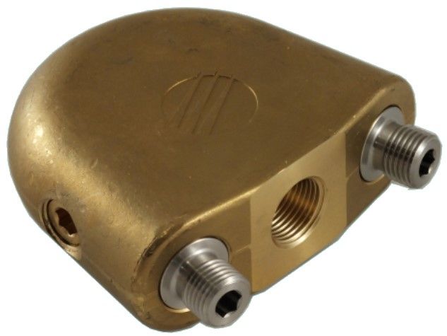 Brass flounder sewer nozzle 3/8 female inlet for pipe flushing and de-silting