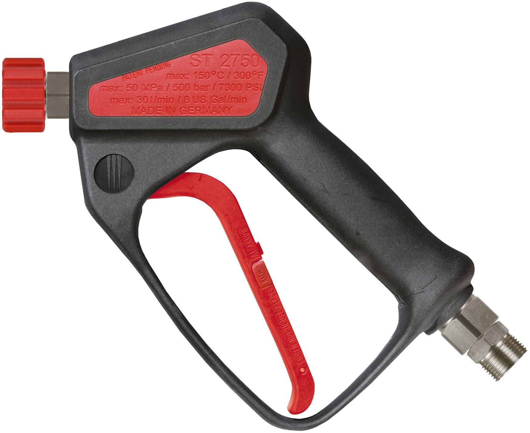 Suttner ST2750 High-Pressure Wash Gun – 500 Bar, M22 Male x M22 Female Outlet