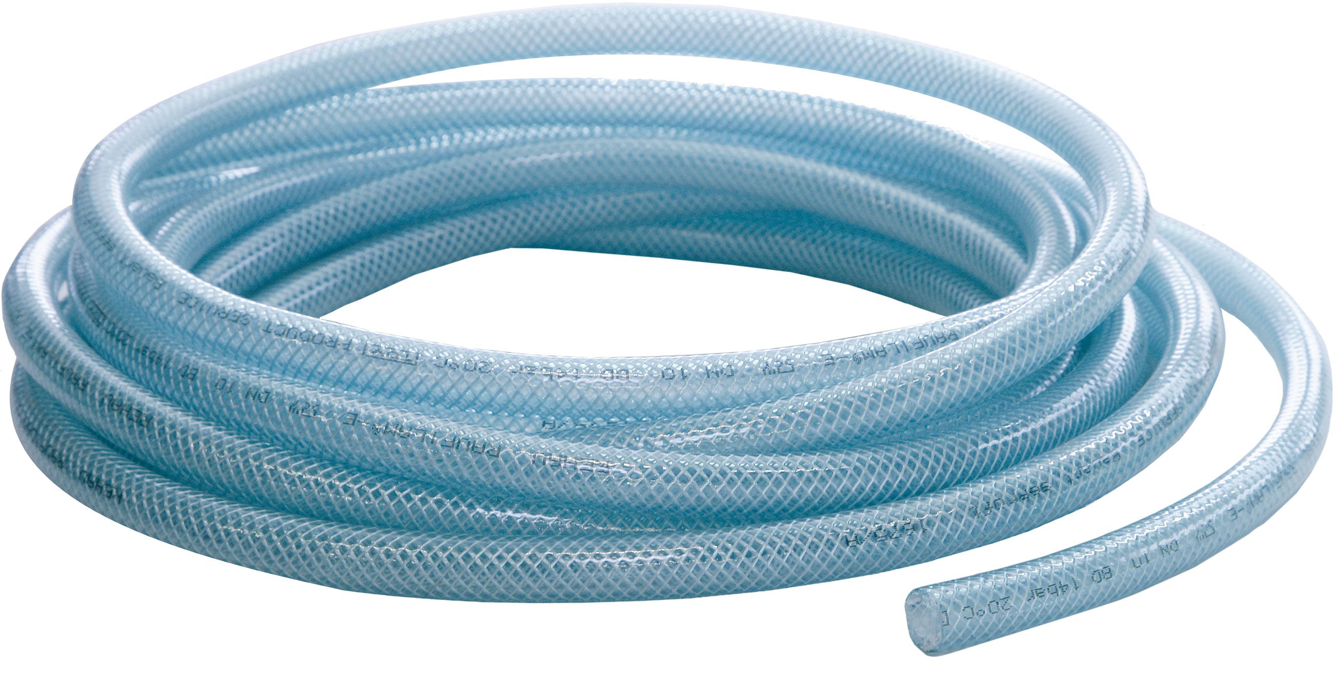 R+M Suttner Clear Braided 10mm Low Pressure Hose, 30m Roll, 13 Bar