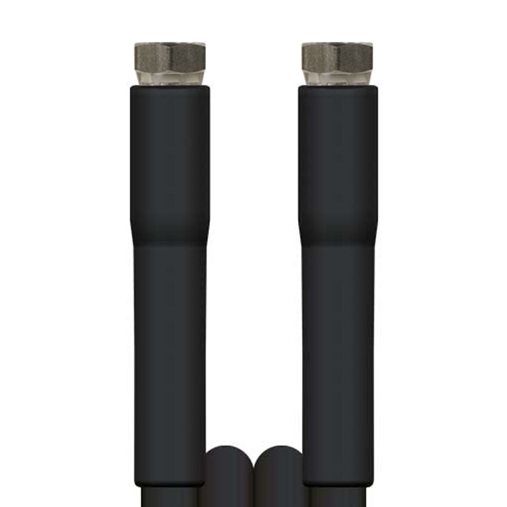 Black wrapped high pressure washer hose 10m DN8 with zinc plated 3/8 inch female fittings