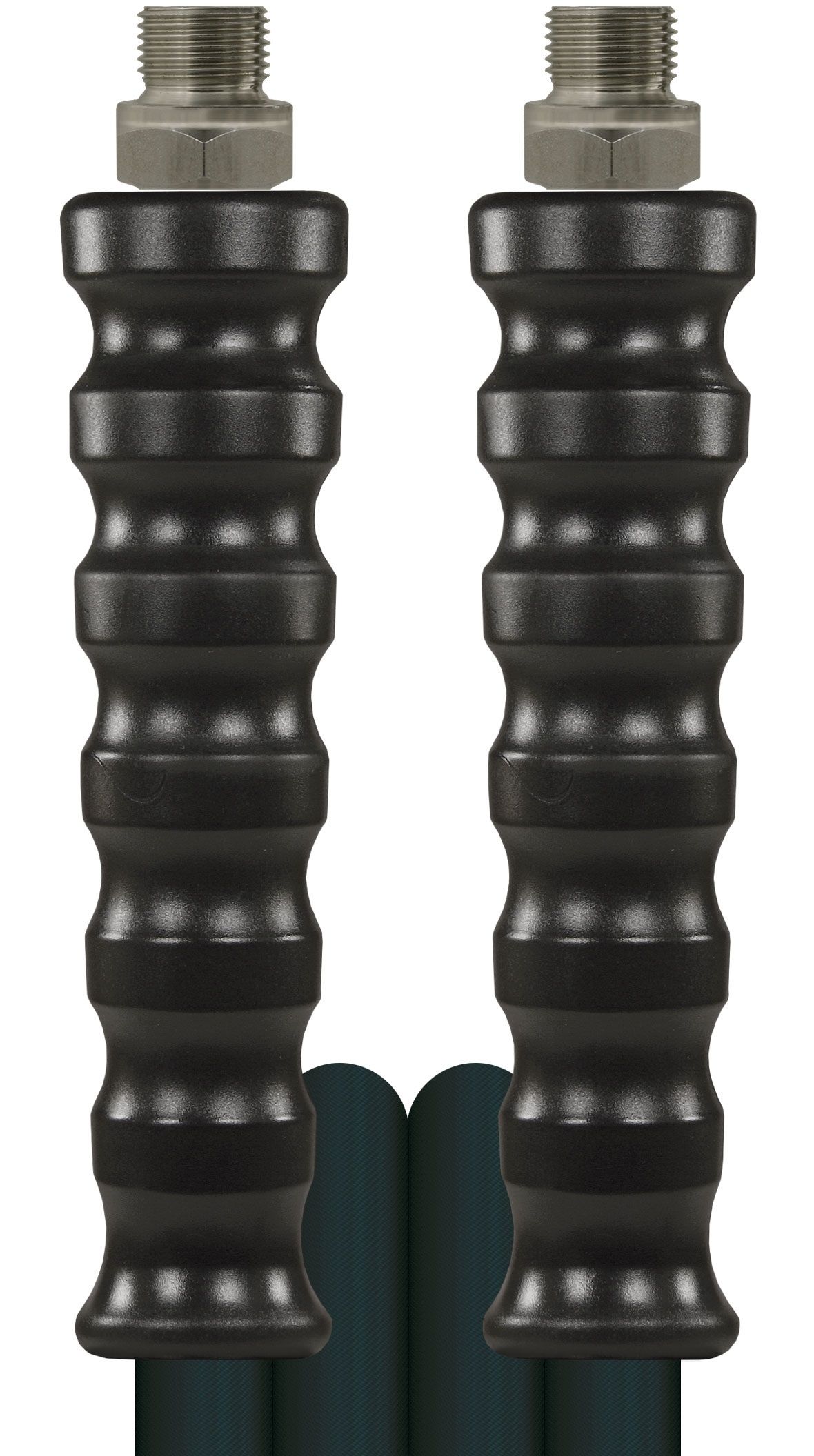 High pressure hose black 20M twin wire DN10 with 3/8" male BSP connections