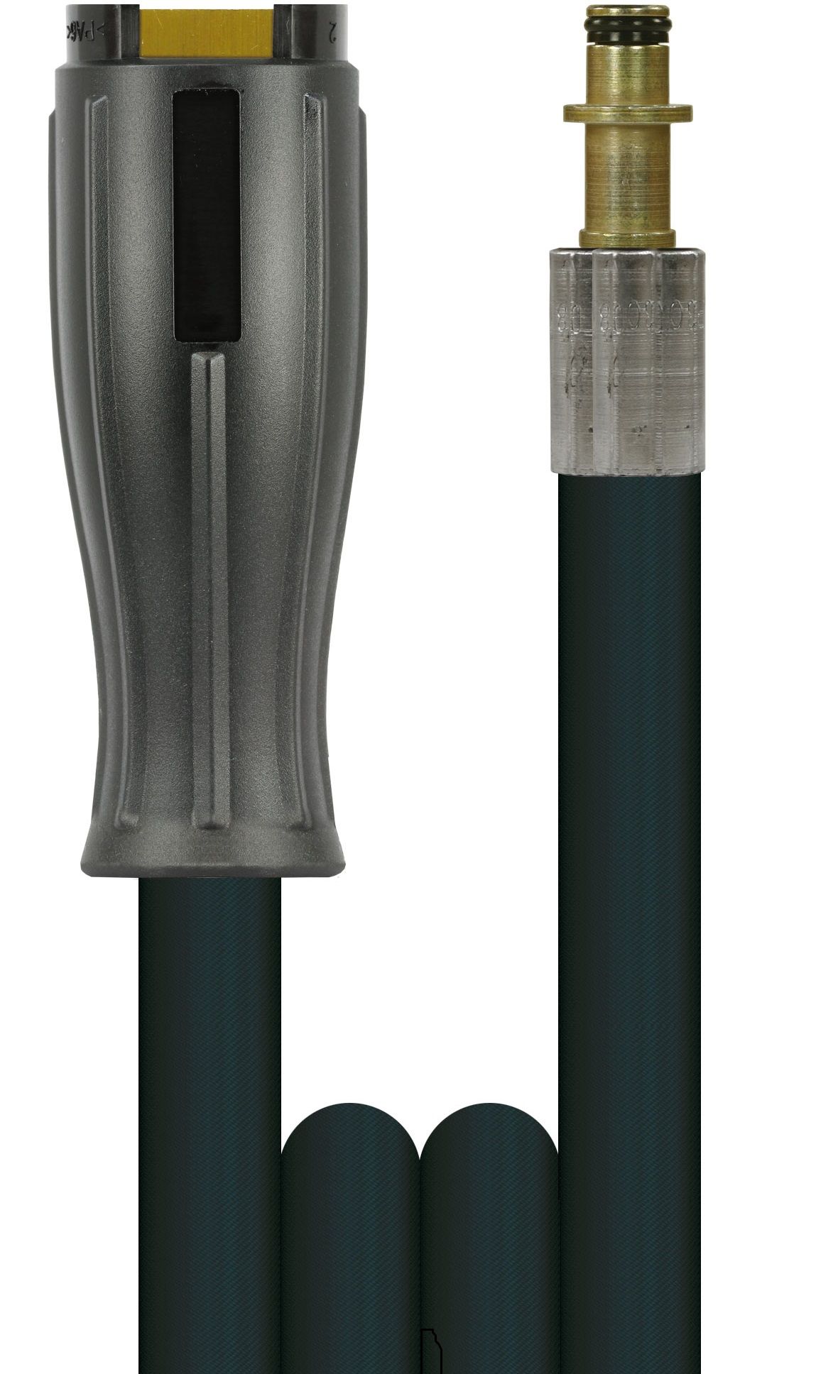 Black 10m High Pressure Hose, 250 Bar, 1SN, DN8, M22 F x 10mm