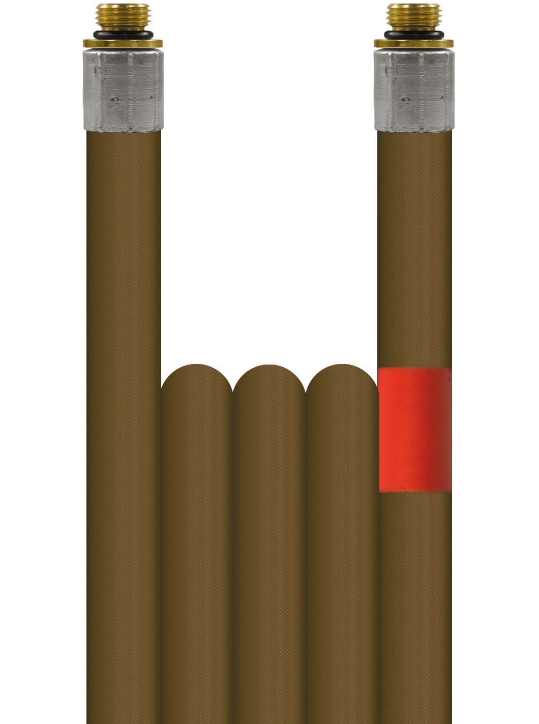 Bronze 30m 300 Bar DN4 sewer hose with 1/8" male connectors by R+M Suttner