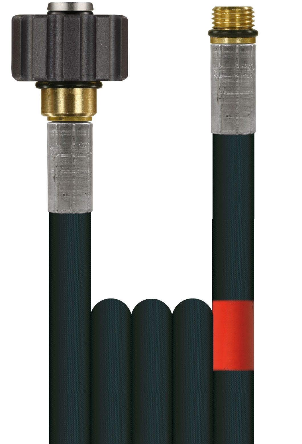 Karcher Black 10 Metre 300 Bar Sewer Hose, M22F x 1/4" M Ends (DN6) Smooth