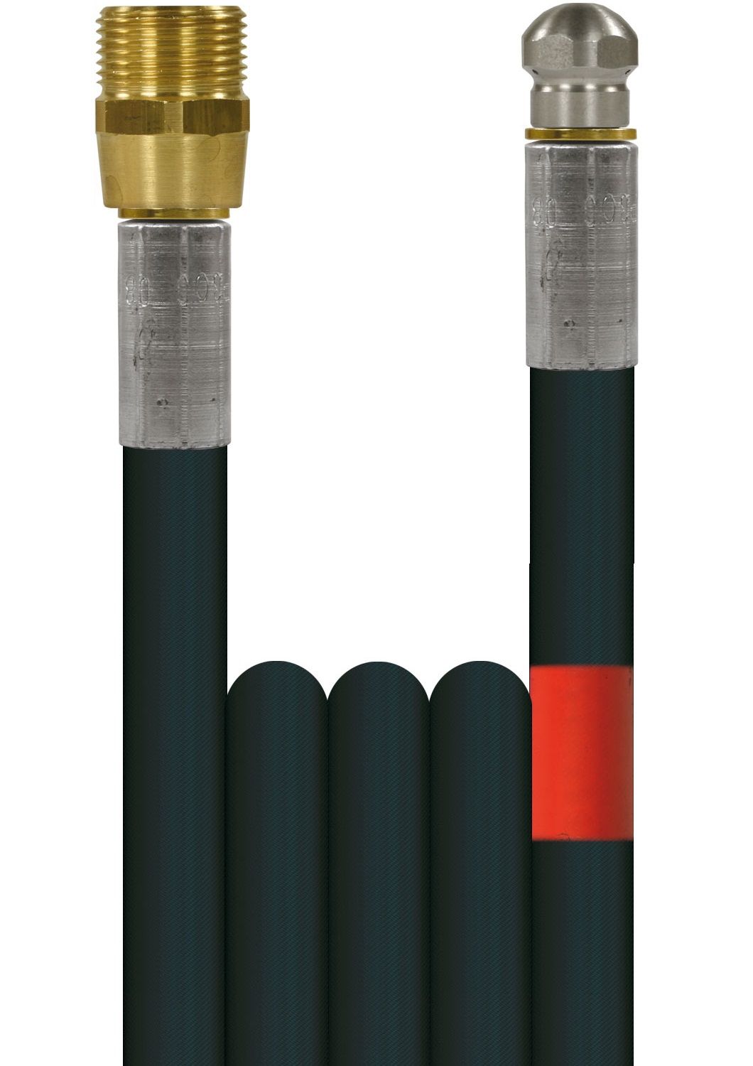 Kranzle Black 30 Metre 300 Bar Sewer Hose, M22M x 1/8" Nozzle (DN6) Smooth