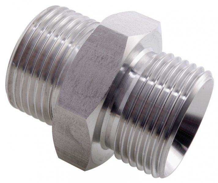 BSP Nipple - AISI 316 3/8" - 3/8" Male Male