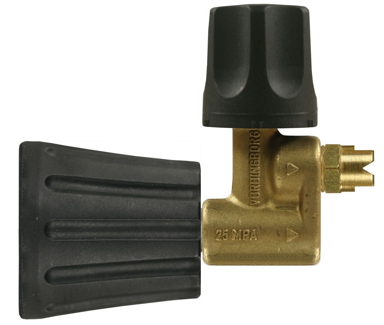 ST53 Stubby Lance with Valve, M22 F Swivel, Low Pressure Nozzle