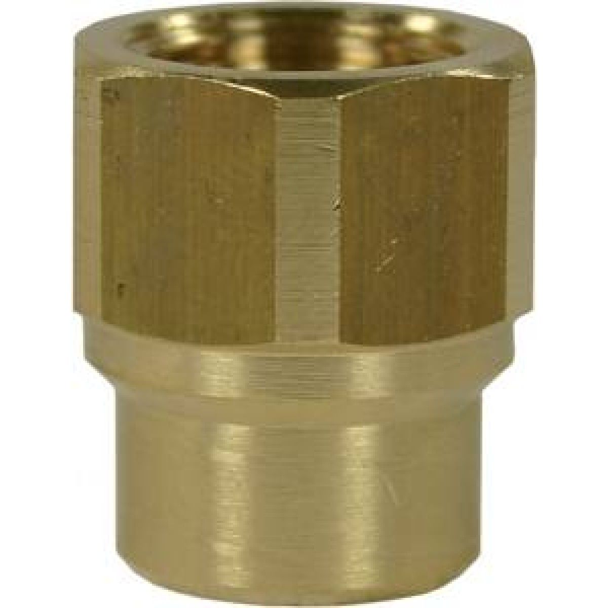 R+M Suttner Female to Female Brass Socket Adaptor-1/8" F to 1/4" F, 400 Bar