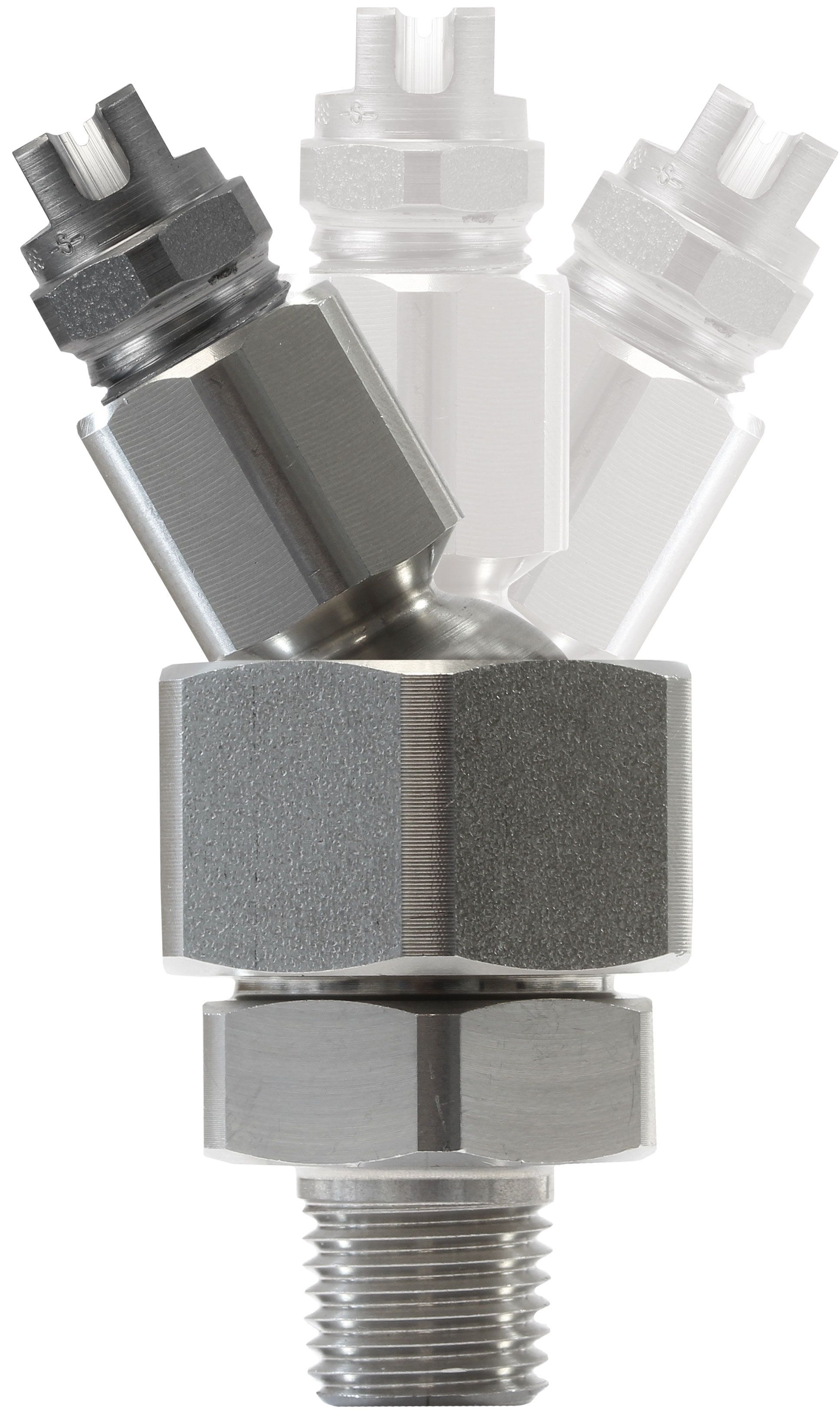 Adjustable Pivotable High Pressure Nozzle Holder – 1/4" M x F | 250 Bar | Stainless Steel – image 1