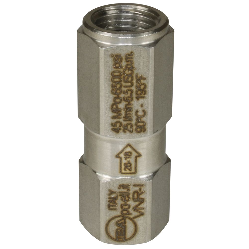 High Pressure Check Valve 1/4" F 450 Bar