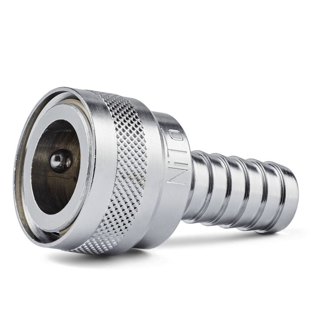 NITO Series 5 Quick Release Coupling – Chrome Brass x 1/2" Hose Tail (5350S)
