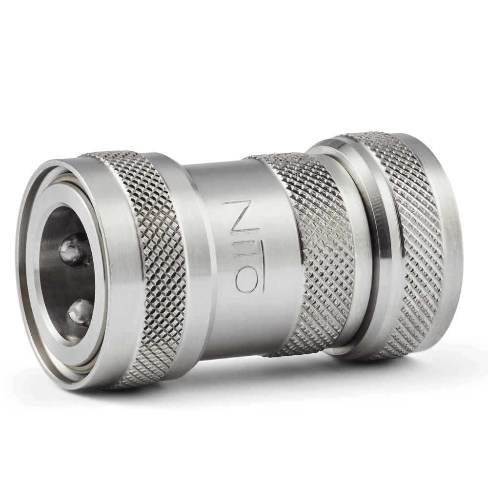 NITO Coupling Stainless Steel 1/2" x 3/4" Female – Food Safe Fitting