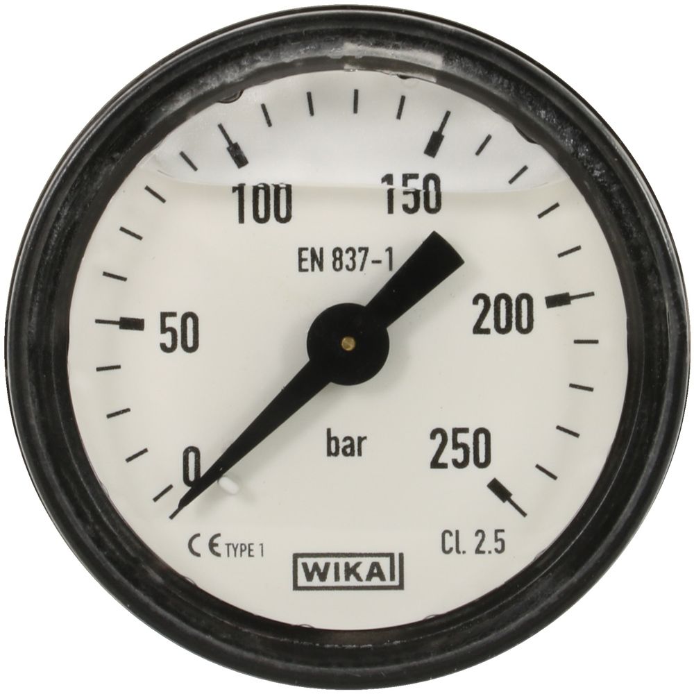 Pressure Gauge 1/8" Male 0-250 Bar with Rear Entry