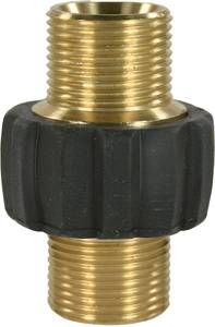 Male to Male Brass Hose Connector Adaptor-M22 M to M22 M (Rubber Cover)