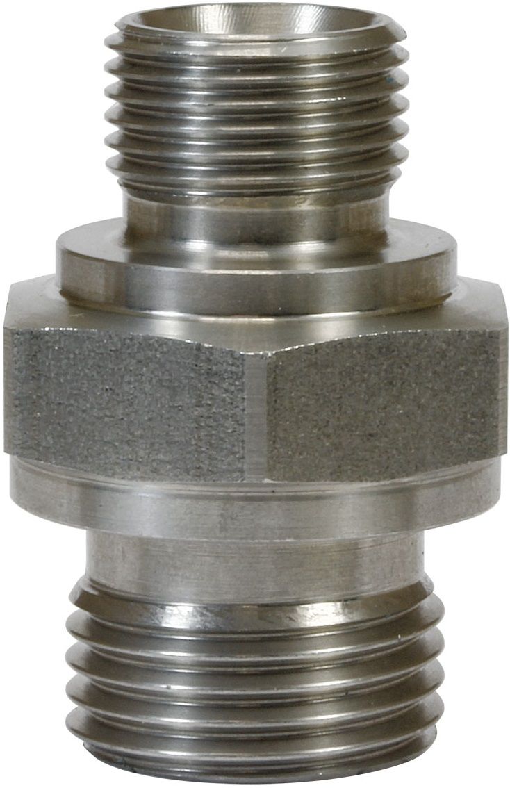 Male to Male Stainless Steel Double Nipple Adaptor-1/4" M to 1/2" M