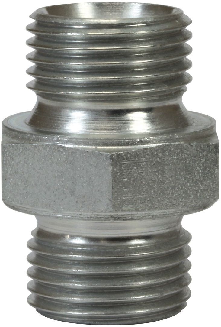 Male to Male Zinc Plated Steel Double Nipple Adaptor-1/4" M to 1/4" M