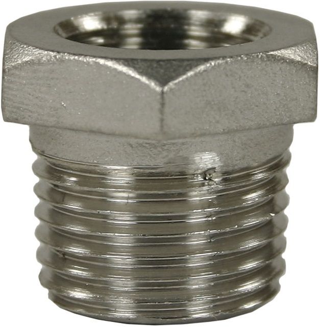 Female to Male Stainless Steel Reduction Nipple Adaptor-1/4" F to 3/8" M