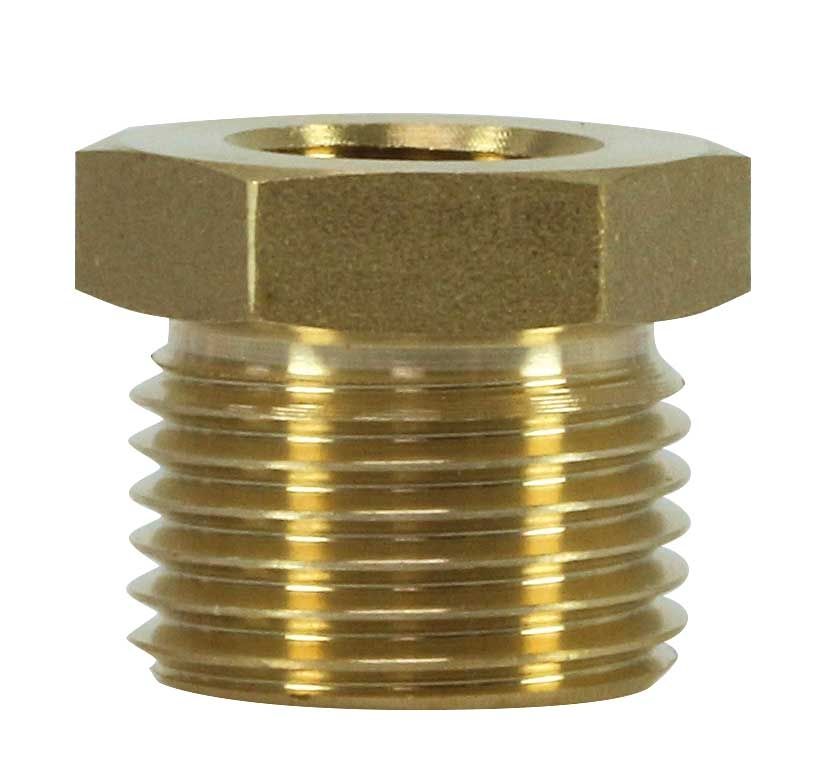 Female to Male Brass Reduction Nipple Adaptor-3/8" F to 3/4" M