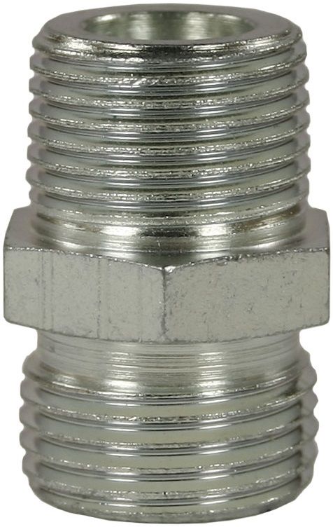 R+M Suttner Male to Male Zinc Plated Steel Bicone Ring Compression Fitting Adaptor X-GE- M22 M to 1/2" M