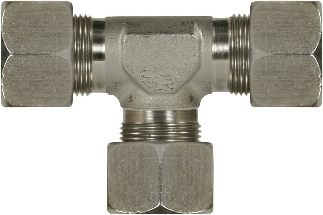 R+M Suttner 15mm Tee Coupling, Stainless Steel, 315 Bar