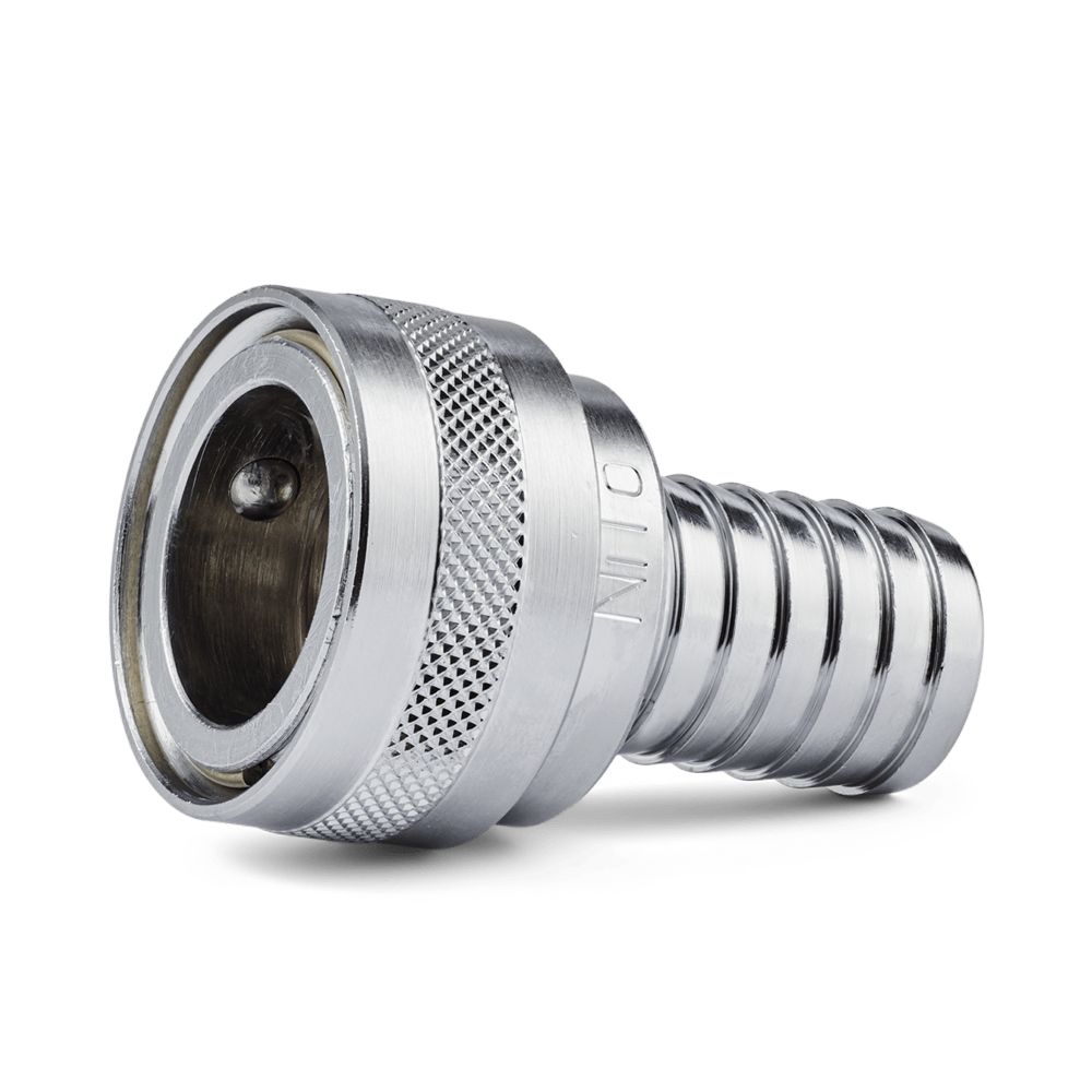 NITO Series 6 Quick Release Coupling x 3/4" Hose Tail – Chrome Plated Brass