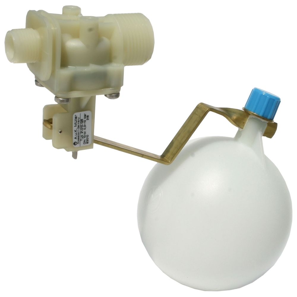 AK Vertical WRAS Approved Water Float Valve 3/8 Inch Inlet 22 LPM, 10 Bar, 3/8" M x 3/4" M