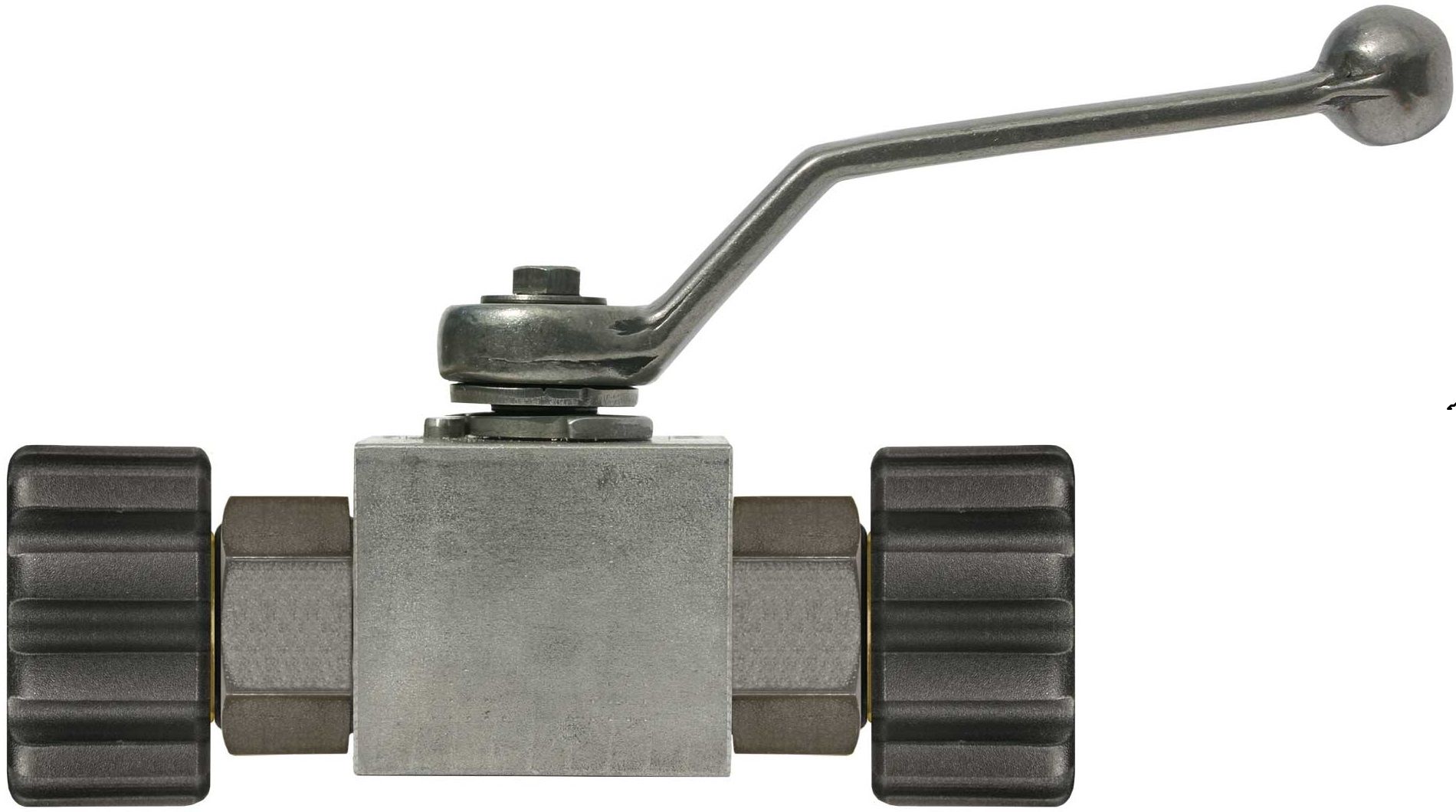 R+M Suttner Ball Valve + Lever Handle M22 F x M22 F Zinc Plated Steel, 500 Bar
