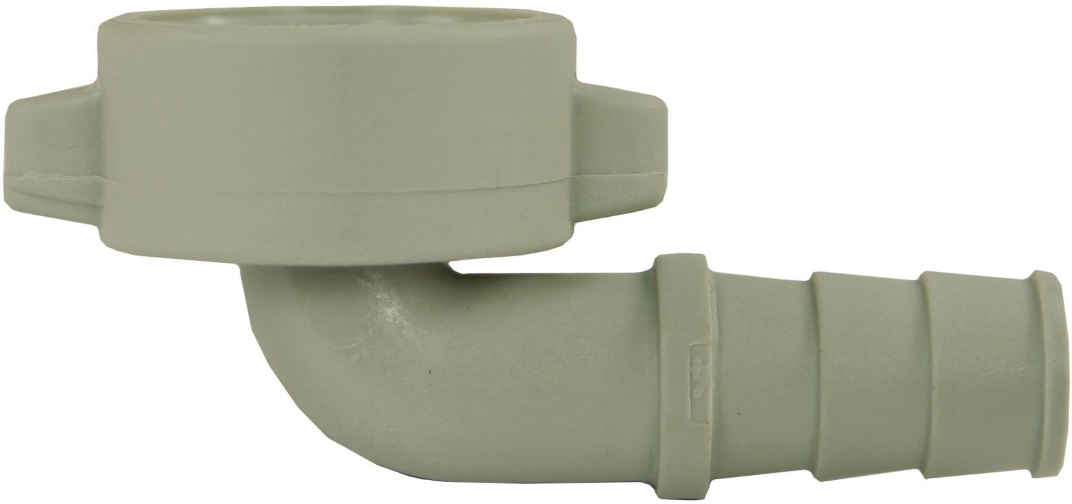 R+M Suttner Hose Tail Plastic 90° Female-3/4" F x 13mm