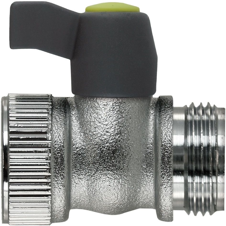 Ball Valve + Handle 3/4" M x 3/4" F Nickel Plated Brass