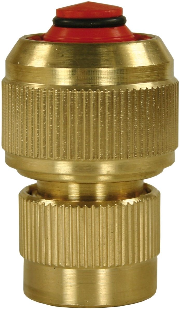 R+M Suttner Brass 3/4" Coupling with Non Return Valve, 8 Bar