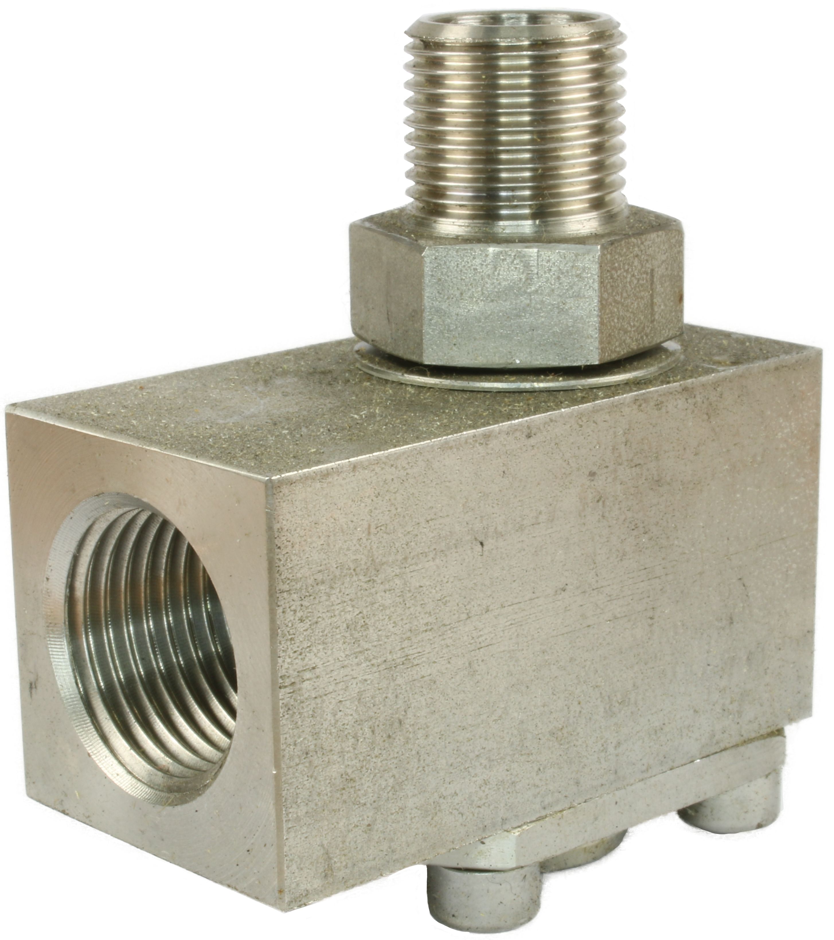 R+M Suttner Swivel Elbow 3/4" F x 3/4" M, 200 Bar