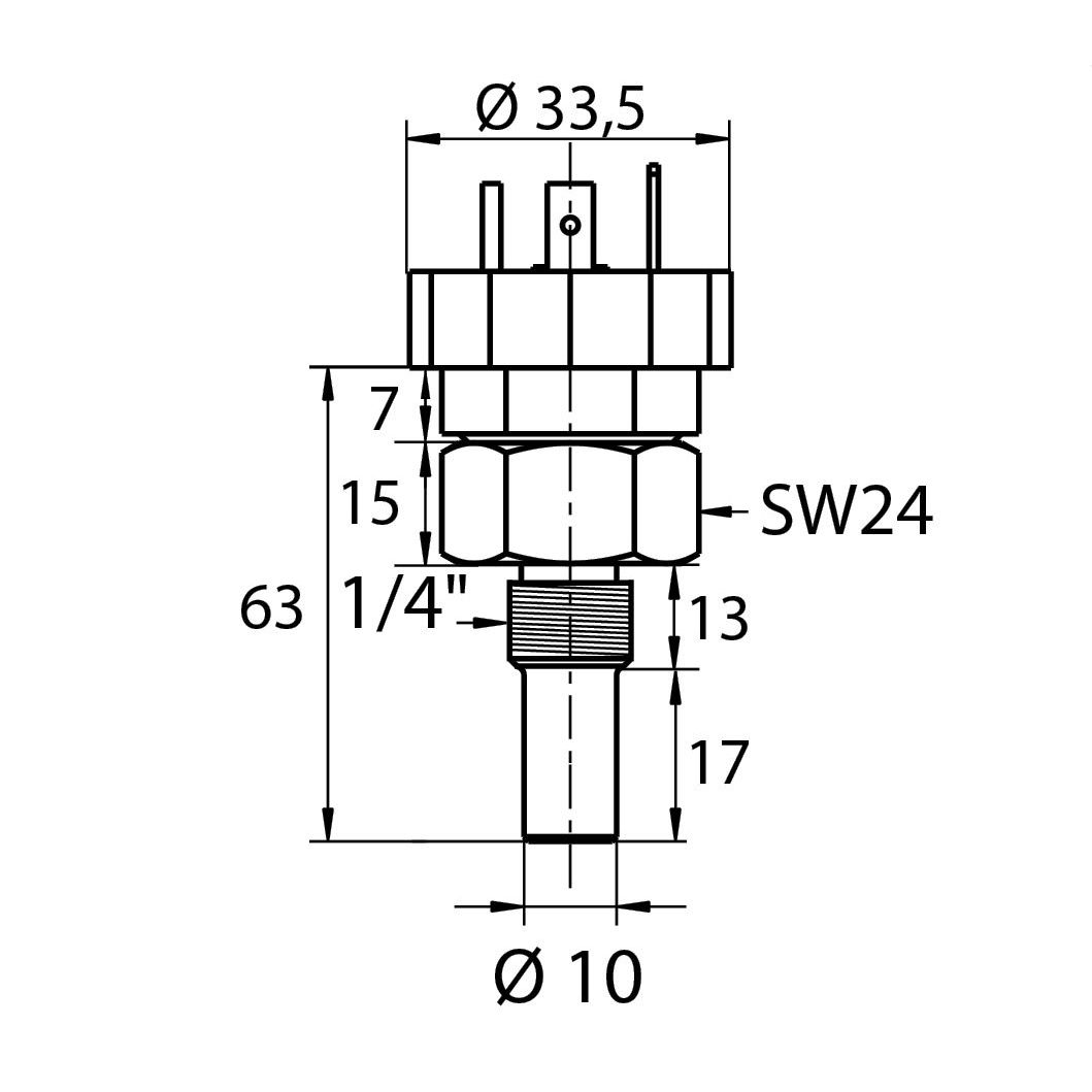 Thermal Relief Valve 63°C 1/4" M – image 3