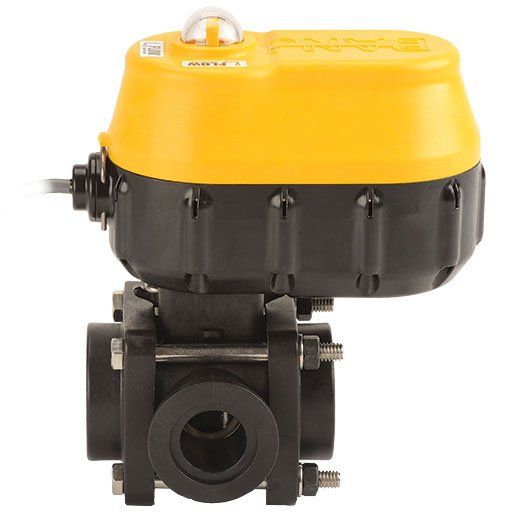 12V Elec 3WAY Valve 1"1/2F Thread/Flange – image 1
