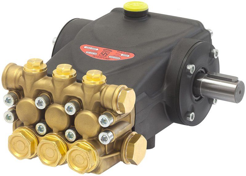 Interpump 58 Series Pump 2800 RPM, 200 Bar Pressure, Brass Manifold - Part No: E2D2011M