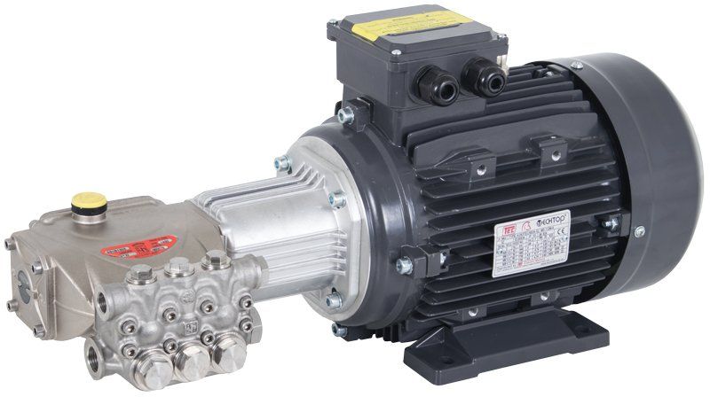 Interpump 53SS Series Motor Pump Unit, 415V, 140 Bar, 11 LPM, 4hp, SS1B1511 Pump with Stainless Manifold