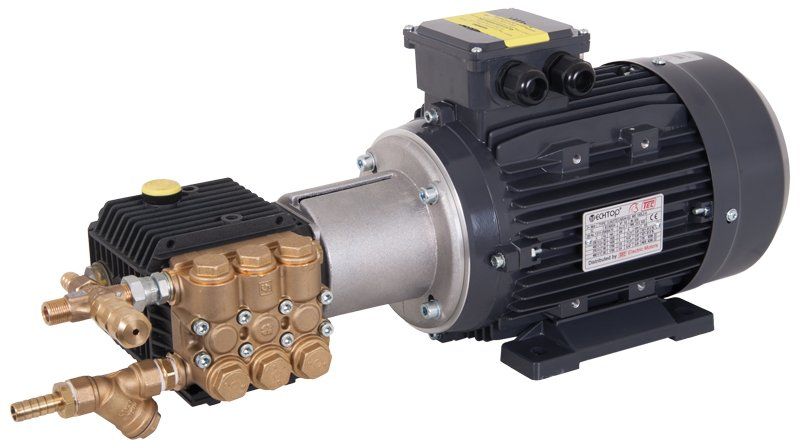 Interpump 51 Series Motor Pump Unit with Valve and Filter, 415V, 100 Bar, 6 LPM, 2hp, FE5106 Pump