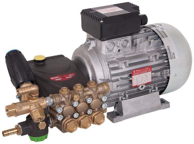 Interpump 58 Series Motor Pump Unit with Valve and Filter, 240V, 100 Bar, 12 LPM, 3hp, E2B1712M Pump