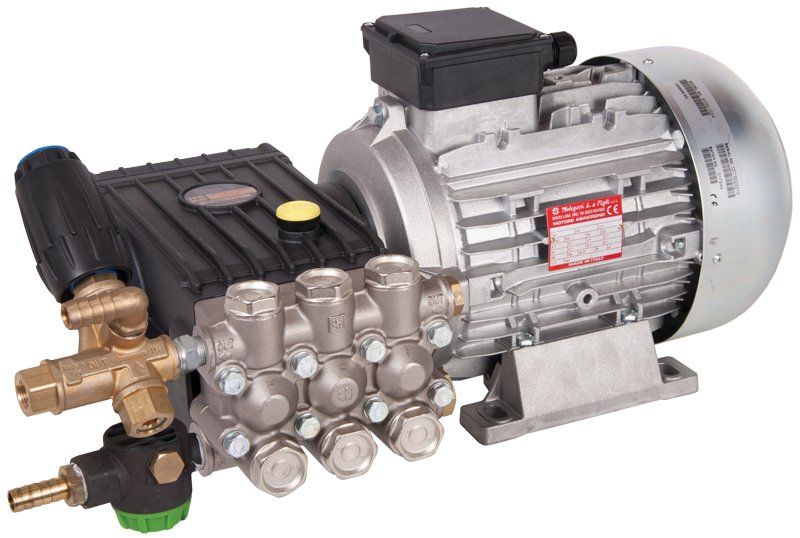 Interpump 47 Series MPU – WS201 Pump, 15LPM 200 Bar with Unloader & Filter
