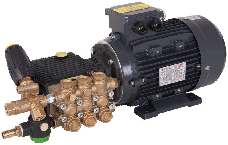 Interpump 44 Series Motor Pump Unit with Valve and Filter, 415V, 150 Bar, 14 LPM, 5.5hp, W154 Pump