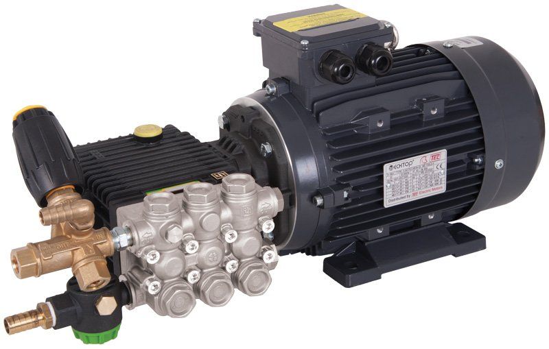 Interpump 44 Series Motor Pump Unit with Valve and Filter, 415V, 200 Bar, 14 LPM, 7.5hp, W204 Pump